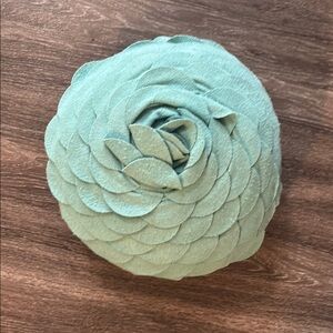 Pottery barn teen dorm Mint Green Felt Flower Pillow